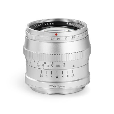 TTArtisan 50mm f1.2 APS-C for FUJI FX Mount Silver