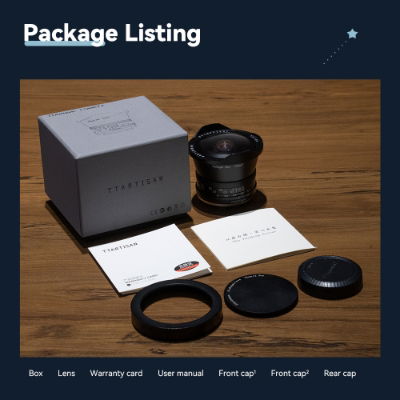 TTArtisan APS-C 7.5mm F/2.0 L Mount Black