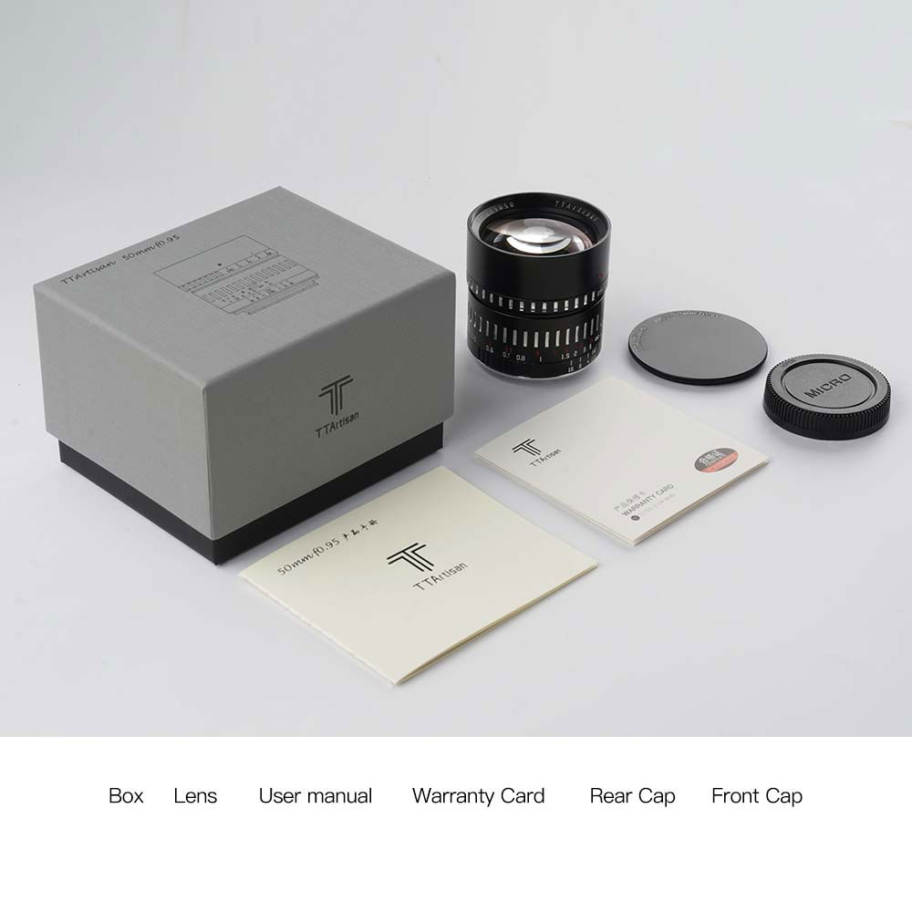 TTArtisan APS-C 50mm F/0.95 M43 Black & Silver