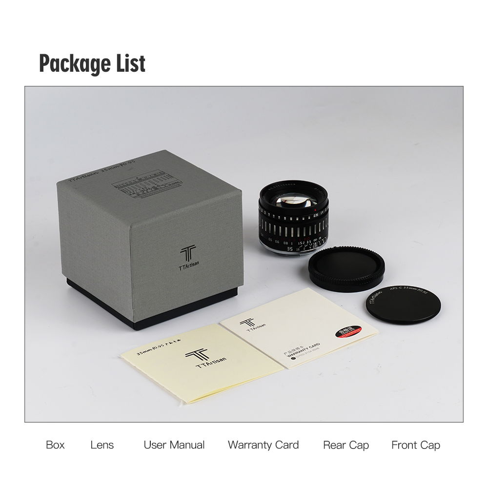 TTArtisan APS-C 35mm F0.95 X Mount Black & Silver