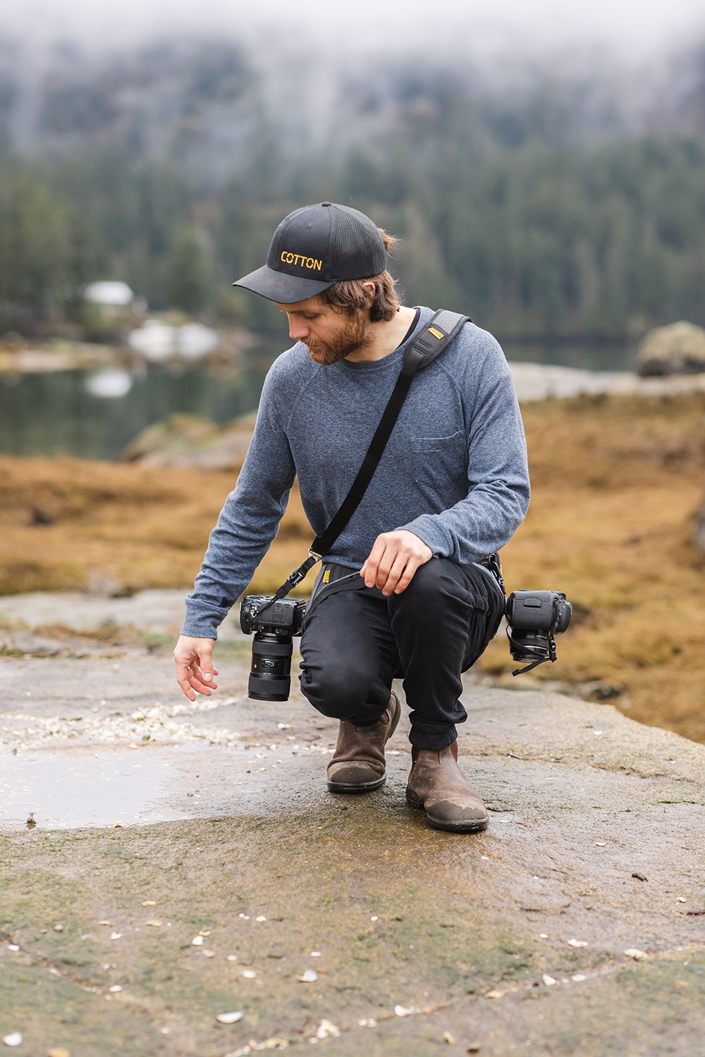 Cotton Carrier Slingbelt System For Two Cameras