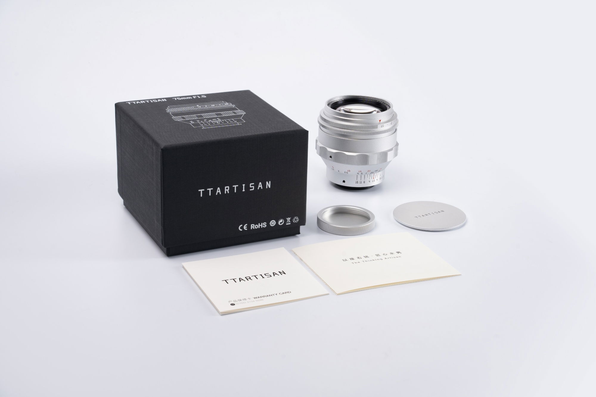 TTArtisan 75mm F1.5 M42 Mount Silver - Swirly Bokeh