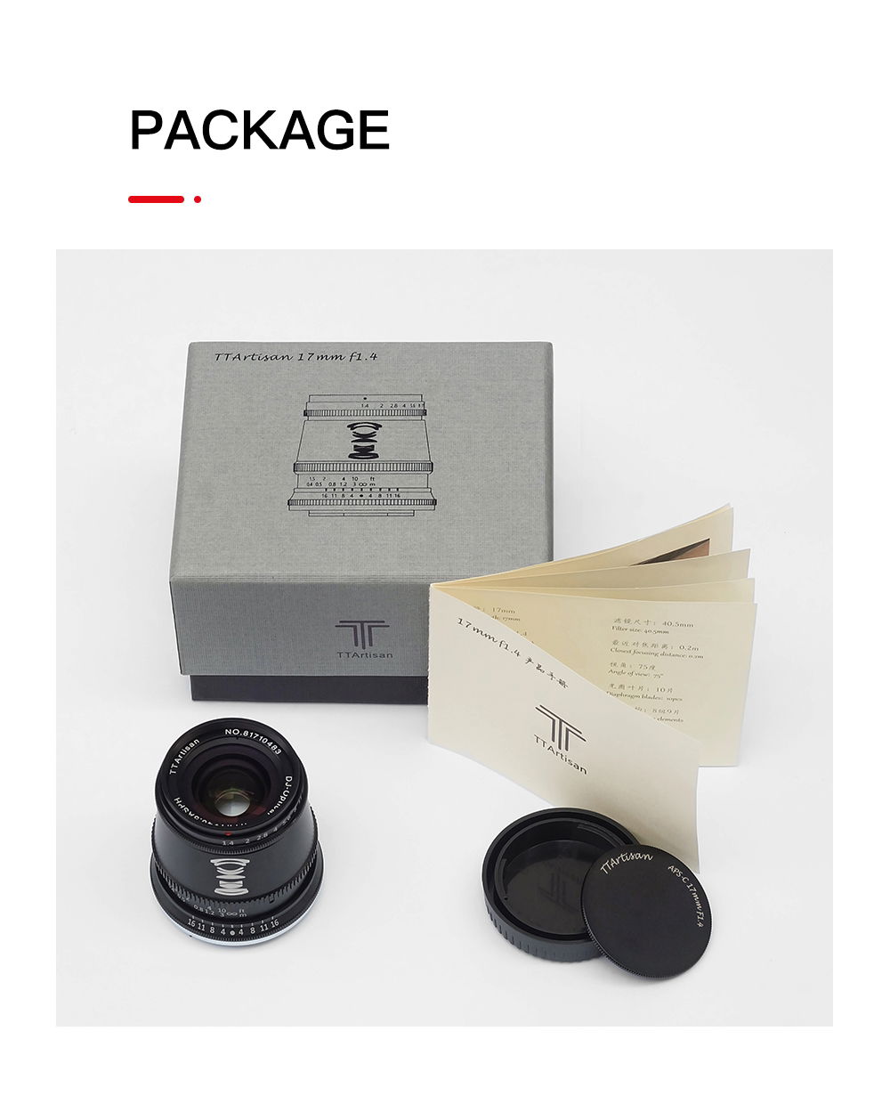 TTArtisan 17mm f1.4 APS-C for SONY E Mount Black