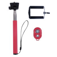 Vivitar One X2 X3, RS Red Invisible Selfie Stick With Remote