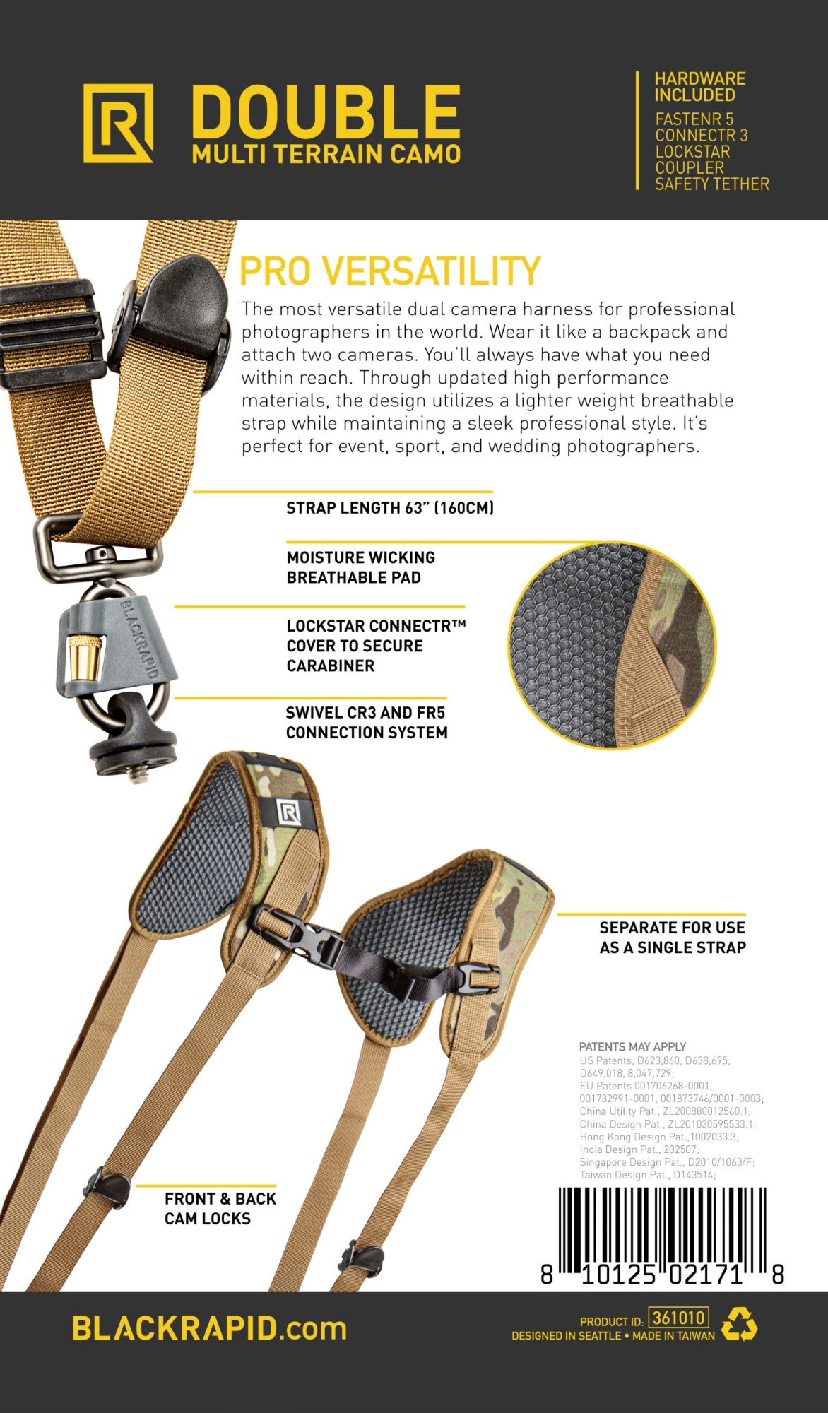 BlackRapid Double Camera Harness - Multi-Terrain Camo