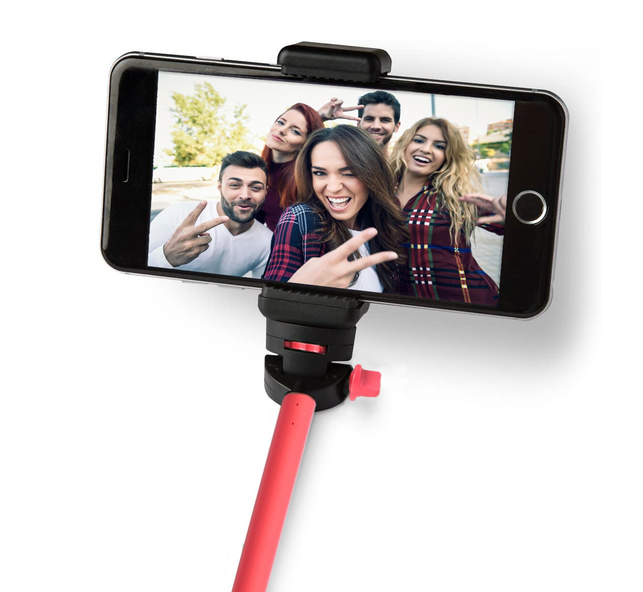 Vivitar One X2 X3, RS Red Invisible Selfie Stick With Remote